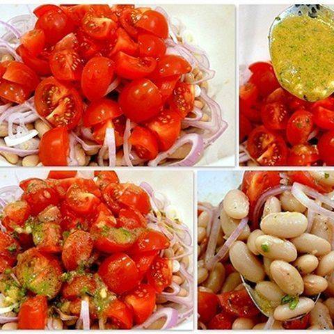 Salad tôm đậu trắng