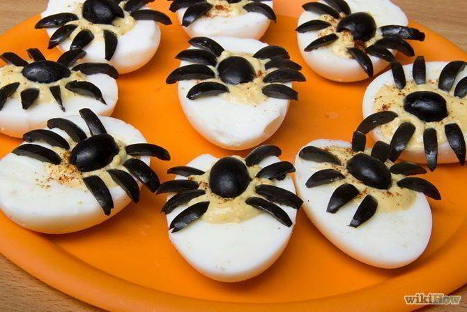 Cung làm món nhện trứng ngày Halloween