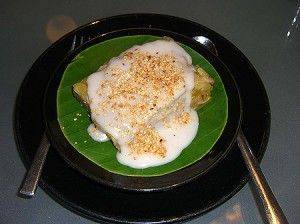 Bánh cho thực đơn món chay: Bánh chuối hấp nước cốt dừa