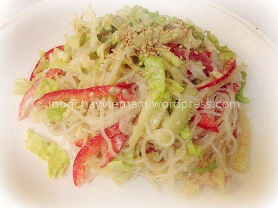món chay : Salad miến kiểu Nhật với sốt Mayonnais