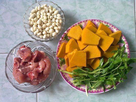 Cách làm món canh bí đỏ đậu phộng thơm ngon bổ dưỡng