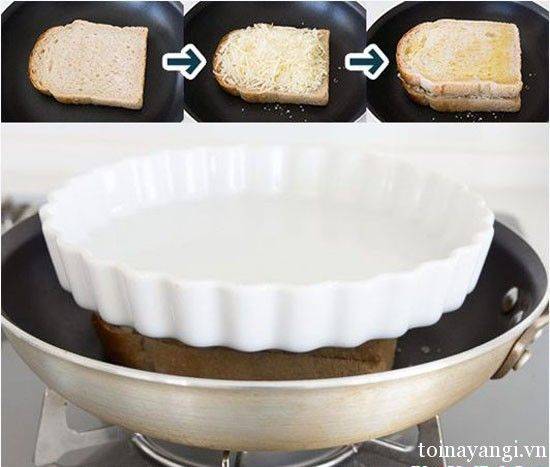 Cách làm bánh mỳ kẹp phomai cực dễ