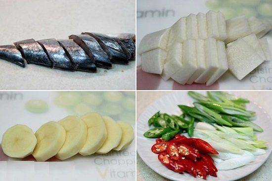 Cách nấu món cá thu kho củ cải kiểu Hàn