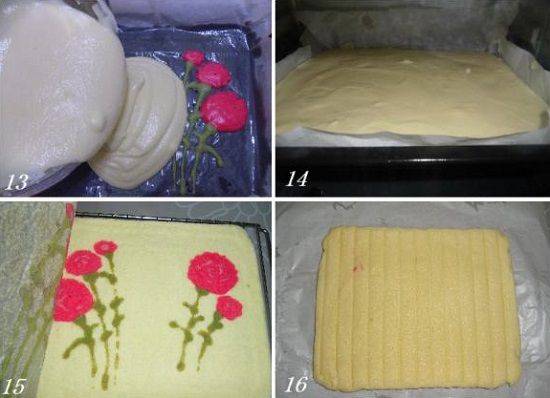 Cách làm bánh bông lan cuộn hoa cẩm chướng cho ngày của mẹ