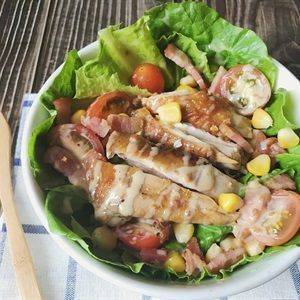 Salad gà và bacon - Eat clean