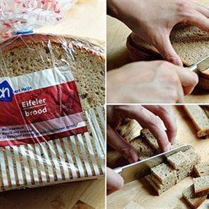 Bánh mì sandwich cắt nhỏ, miếng vuông