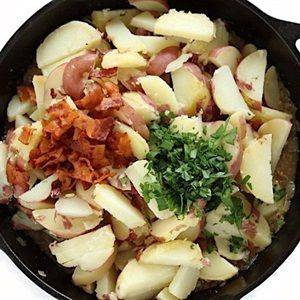 Khoai tây luộc trộn giấm bacon