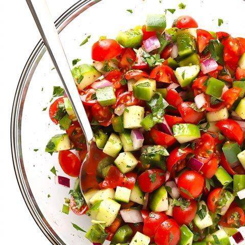 Salad dưa leo ớt cà chua