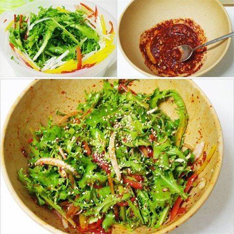 Salad rau diếp xoắn