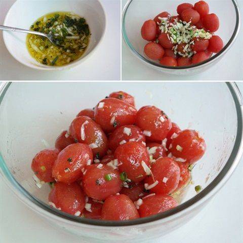 Salad cà chua bi cải non