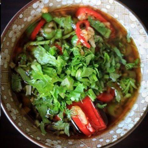 Salad cà tím cay Trung Hoa