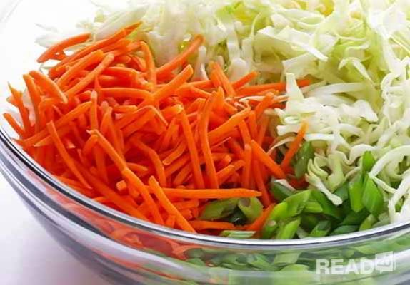 Salad bắp cải cà rốt sốt quýt