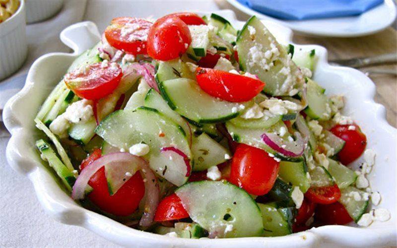 Salad cà chua dưa leo
